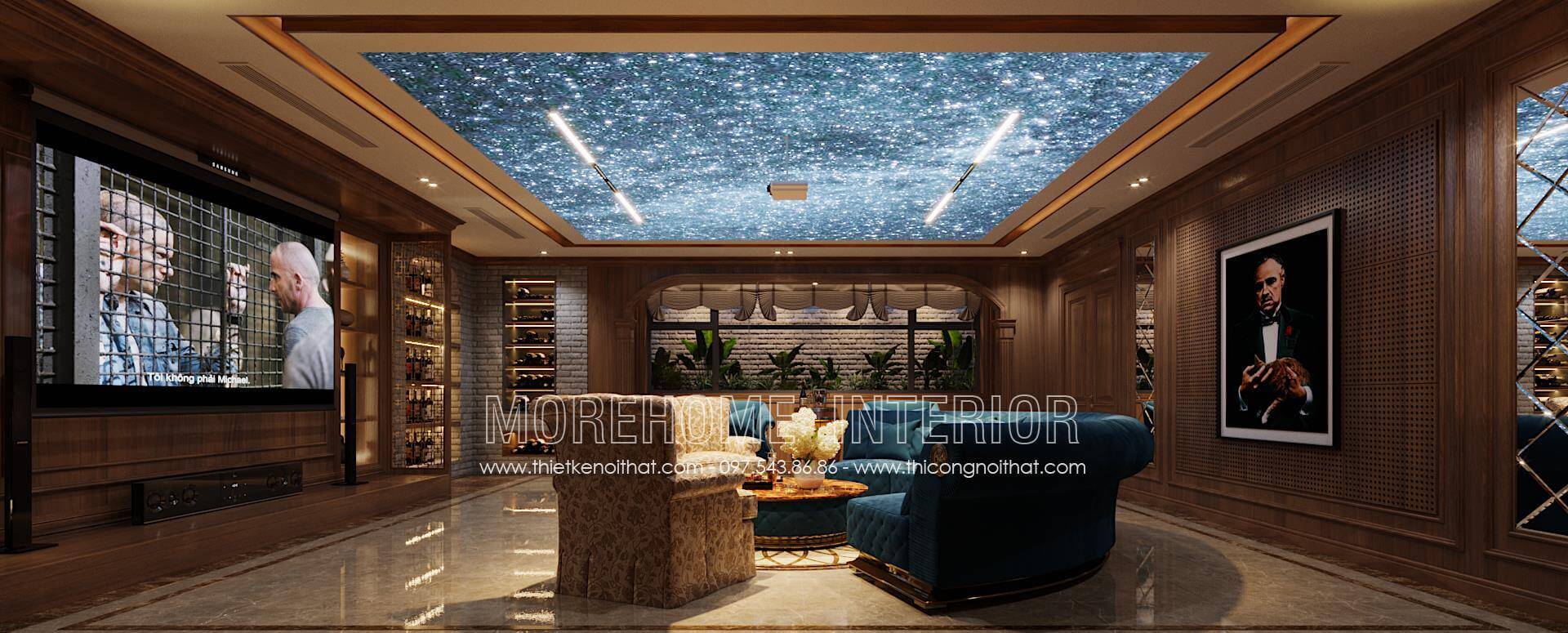 Sofa tân cổ điển đẹp cho tầng hầm biệt thự Sofa tân cổ điển cao cấp