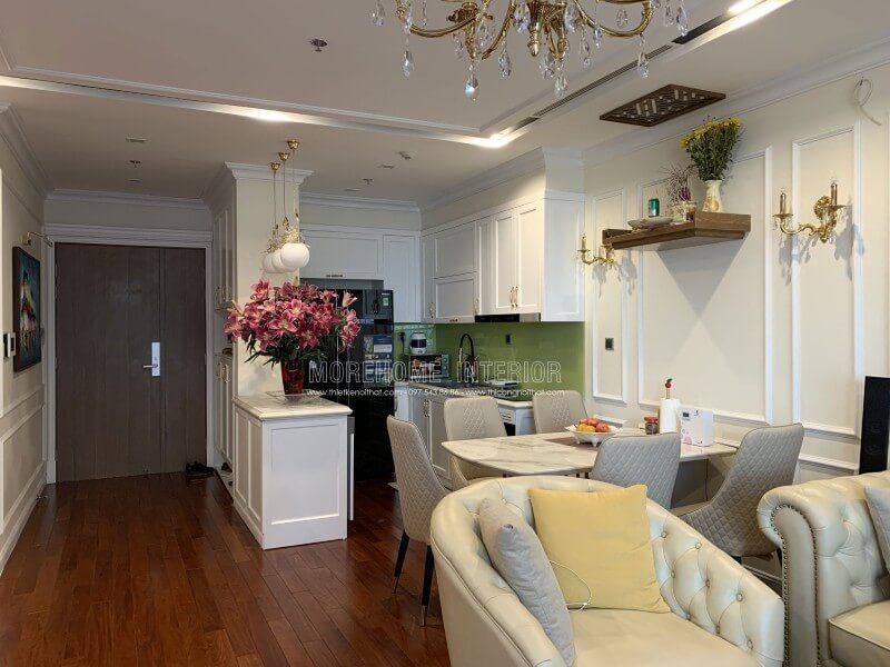 .
Thi công nội thất chung cư Vinhomes Nguyễn Chí Thanh tại quận Đống Đa, Hà Nội được thể hiện bằng phong cách tân cổ điển với chất lượng đẹp.